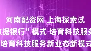 河南配资网 上海探索试点“科学数据银行”模式 培育科技服务新业态新模式