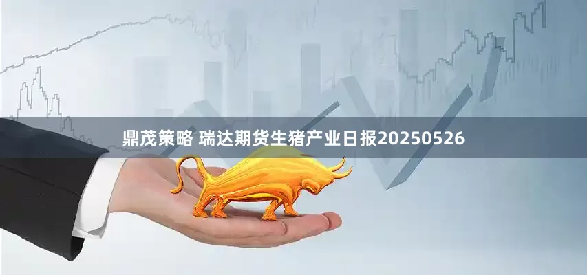 鼎茂策略 瑞达期货生猪产业日报20250526